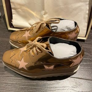 Stella McCartney Metallic Rose Gold shoes 37